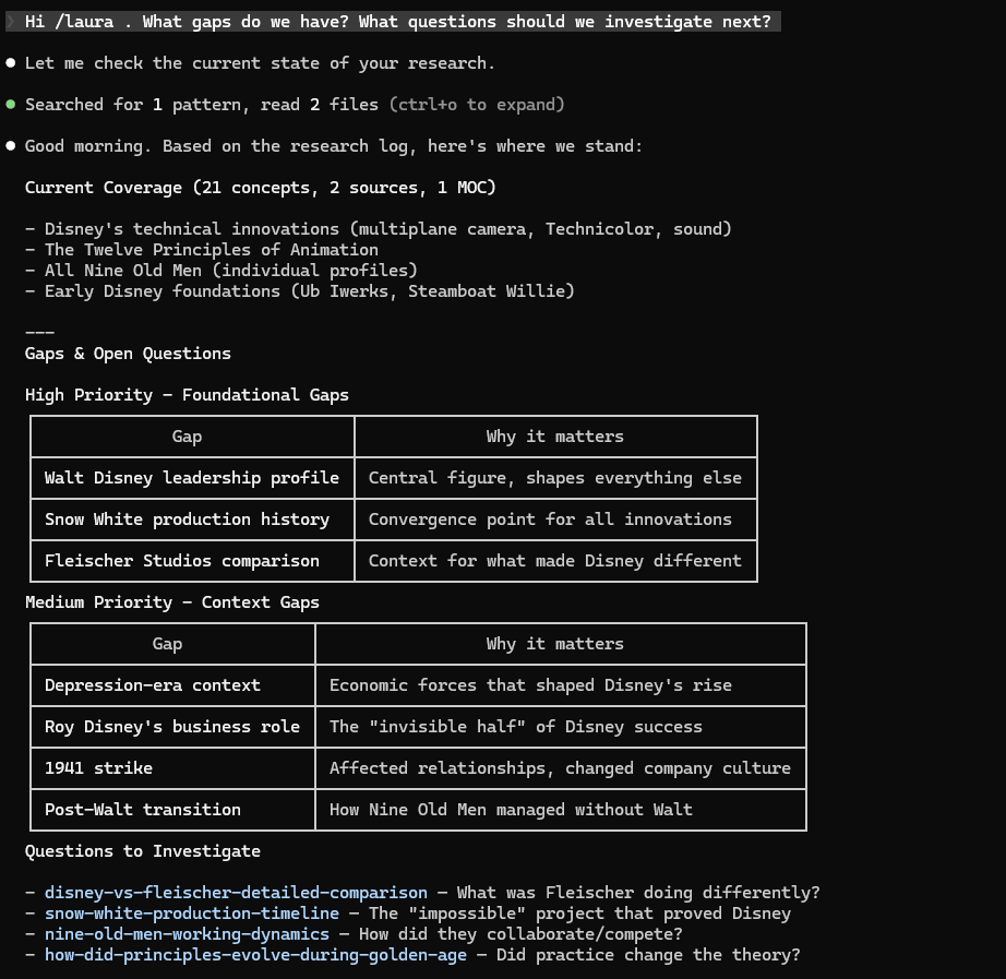 Laura identifying gaps in your research