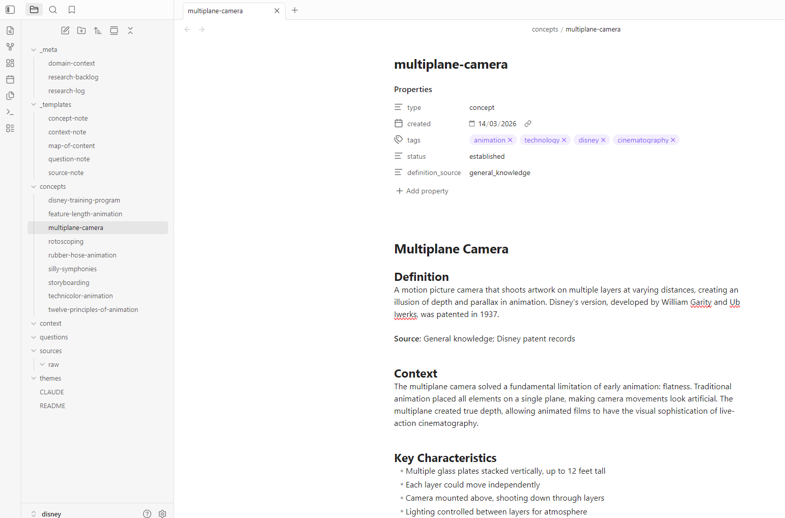 Vault populating automatically as Laura creates notes